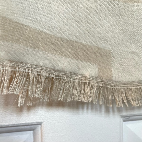 Zara Printed Beige Cream Blanket Scarf - Picture 5 of 6